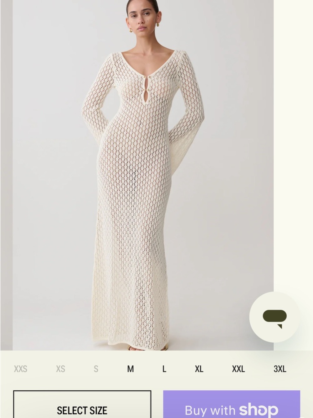 MESHKI KAYLEIGH CROCHET MAXI KNIT DRESS - Picture 4 of 8